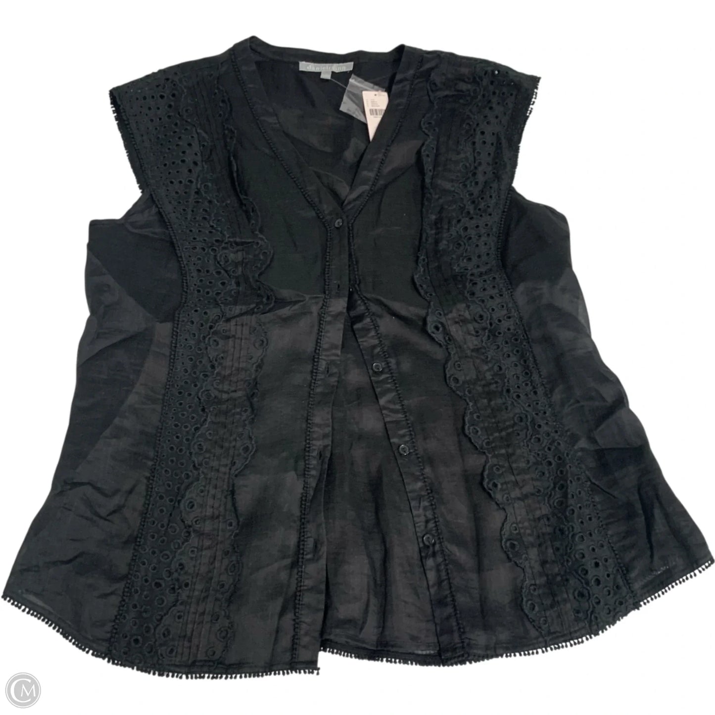 Top Short Sleeve By Daniel Rainn In Black, Size: L