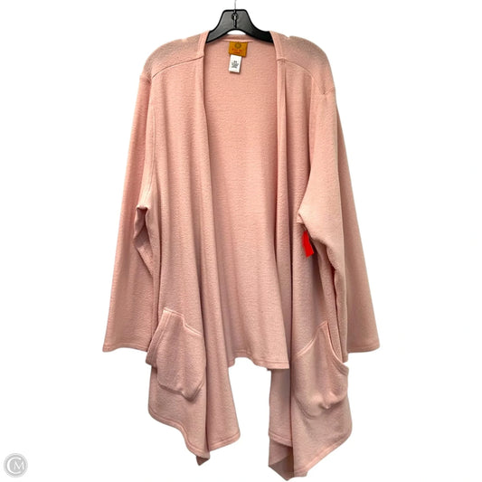 Sweater Cardigan By Ruby Rd In Pink, Size: 2x