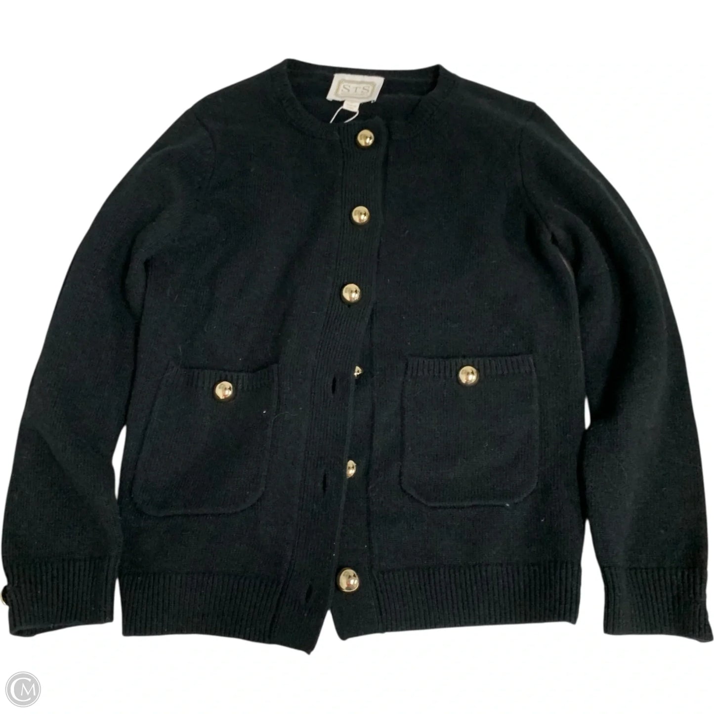 Sweater Cardigan By Sail To Sable In Black, Size: M