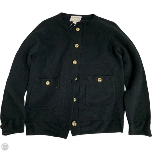 Sweater Cardigan By Sail To Sable In Black, Size: M