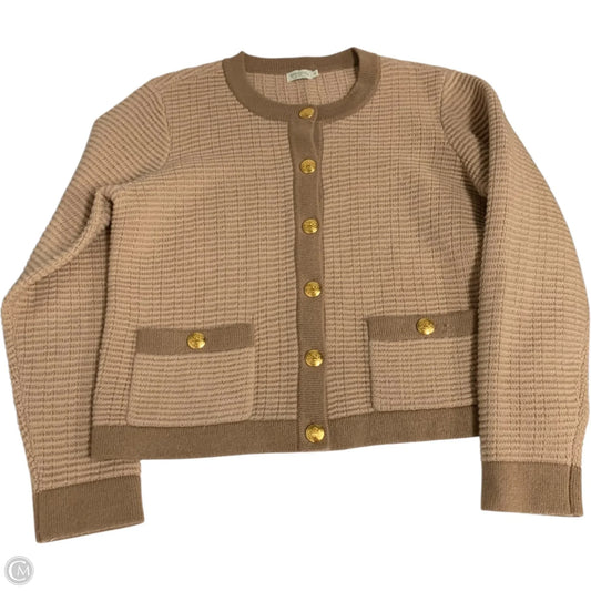 Sweater Cardigan Designer By Spartina In Brown, Size: M