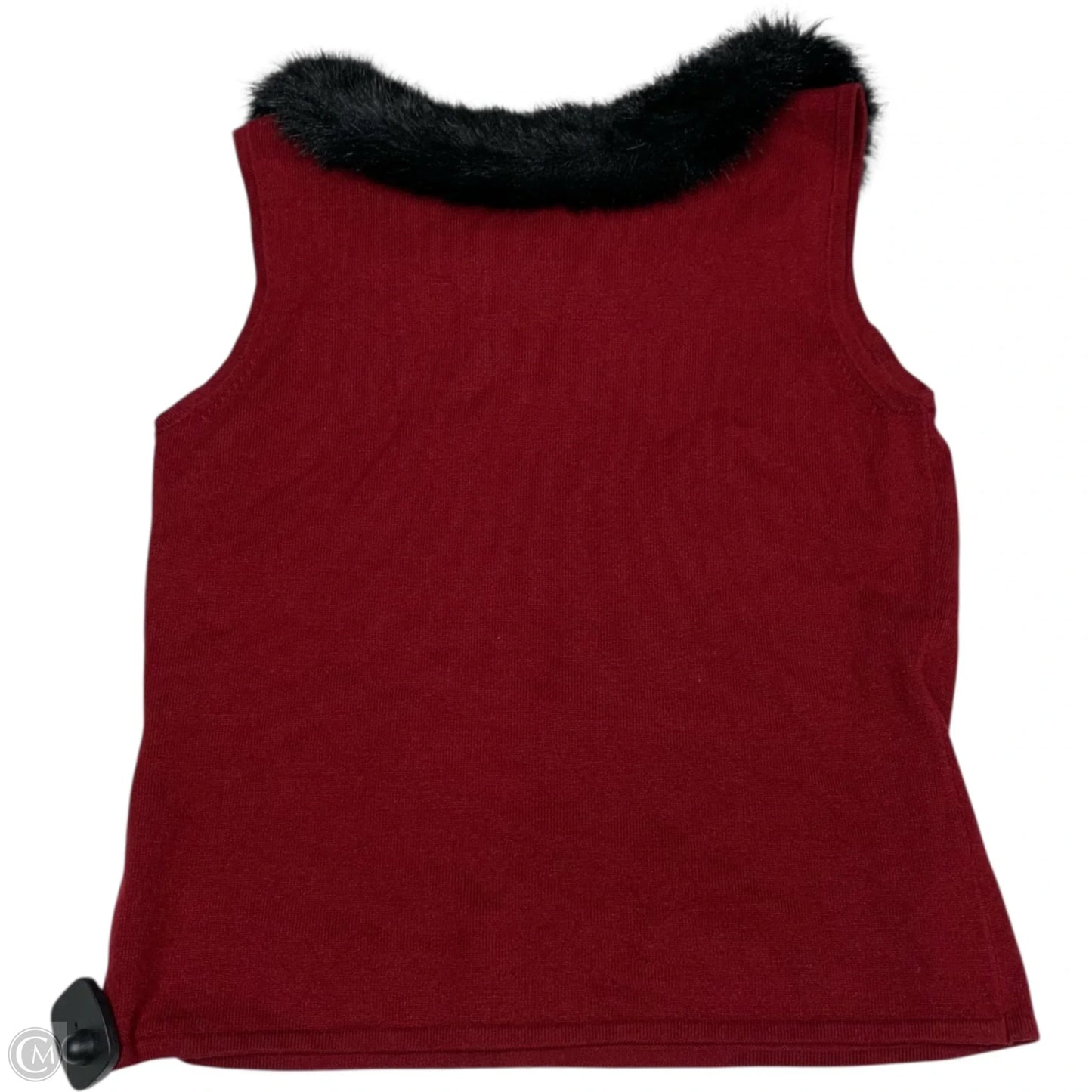 Top Sleeveless By Talbots In Black & Red, Size: M