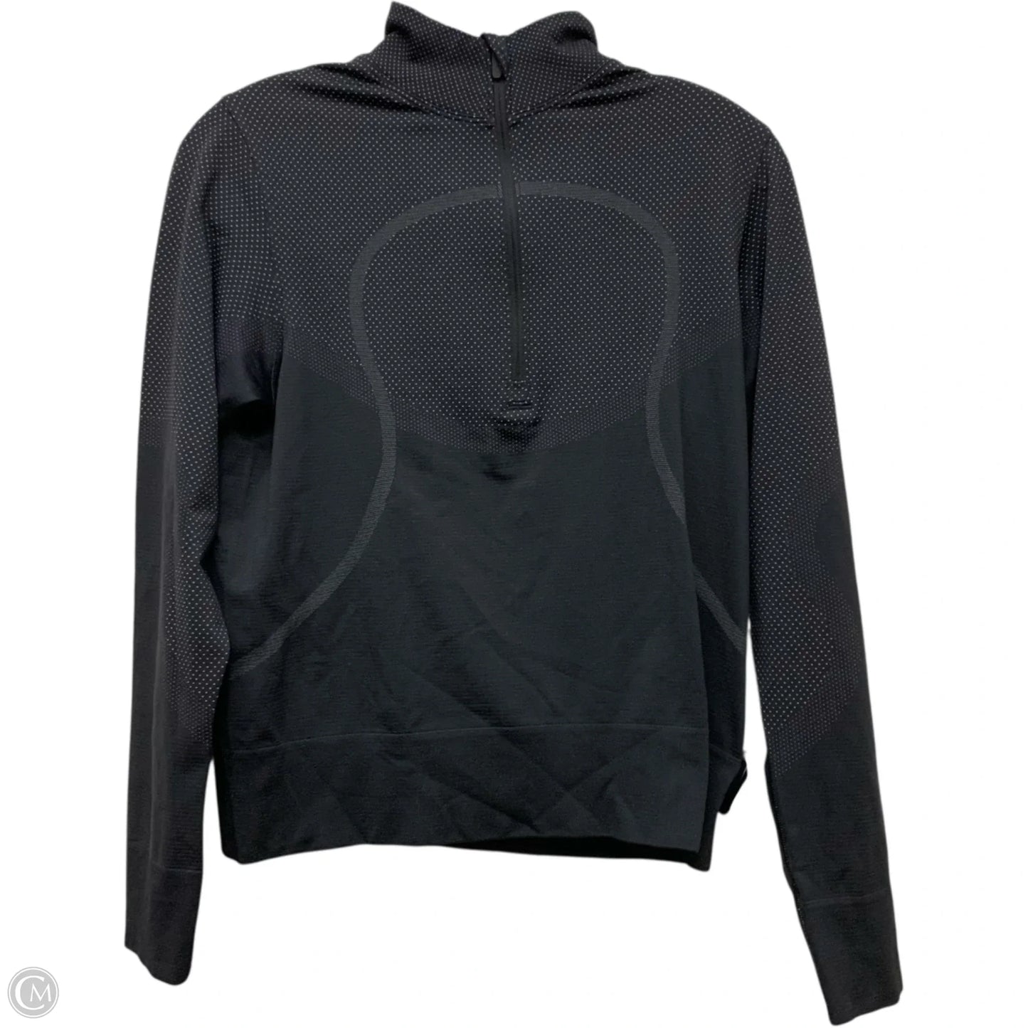 Athletic Top Long Sleeve Collar By Lululemon In Black, Size: S