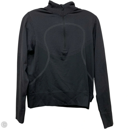 Athletic Top Long Sleeve Collar By Lululemon In Black, Size: S