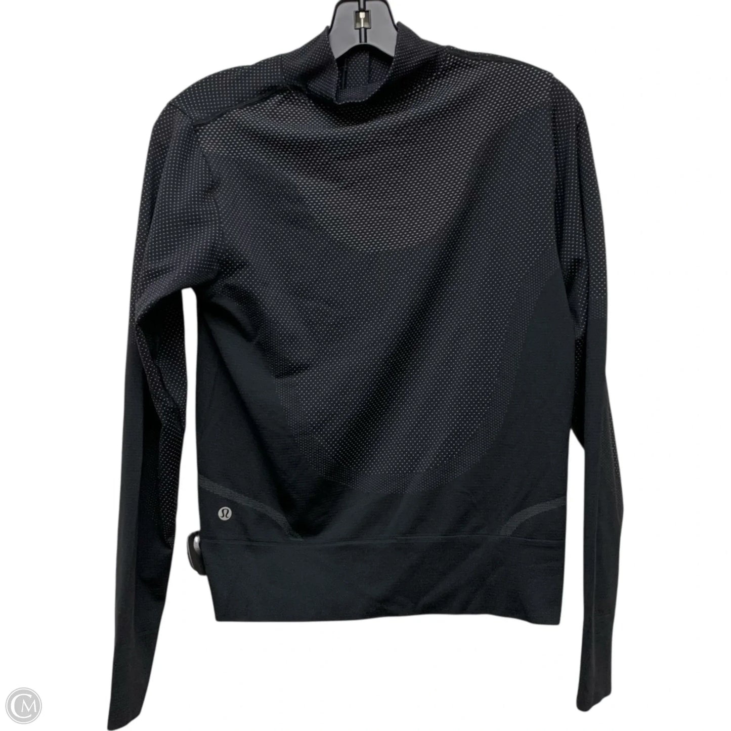 Athletic Top Long Sleeve Collar By Lululemon In Black, Size: S