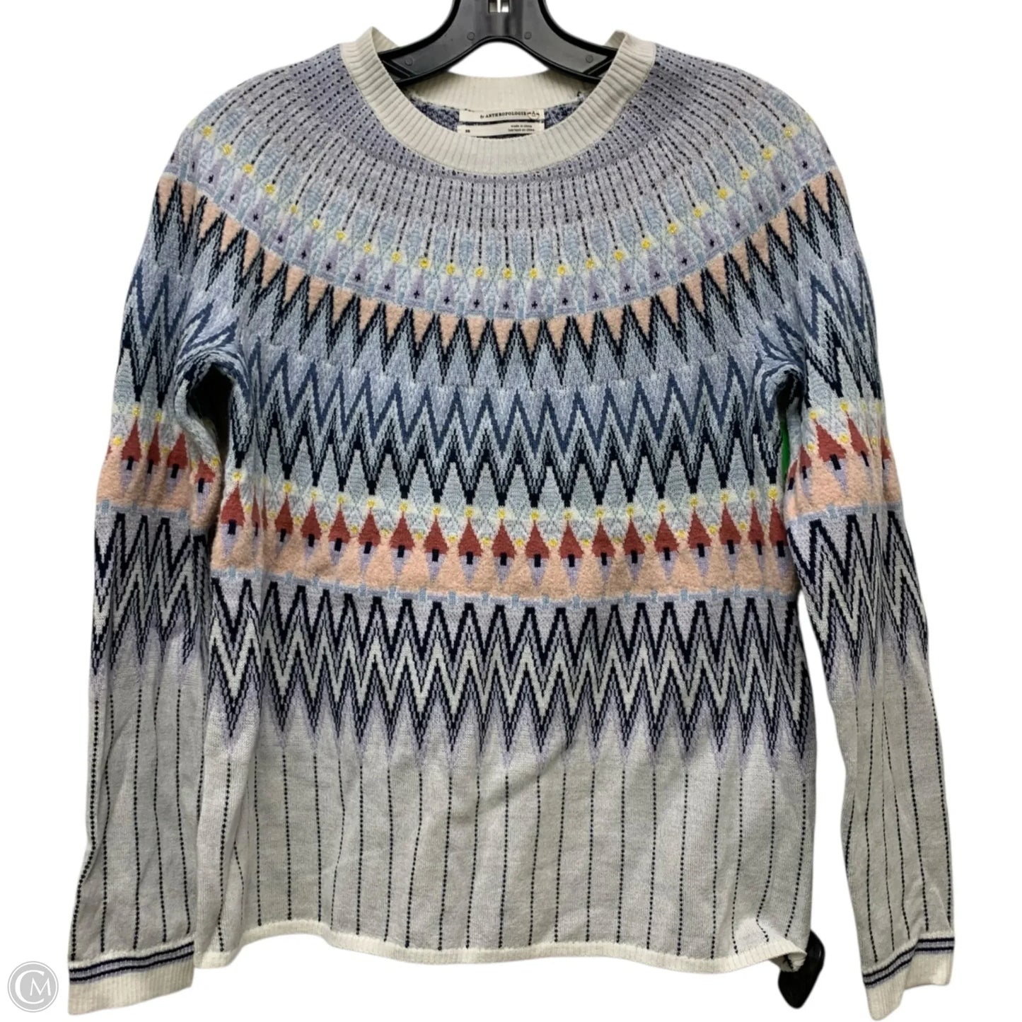 Top Long Sleeve By Anthropologie In Blue, Size: Xs