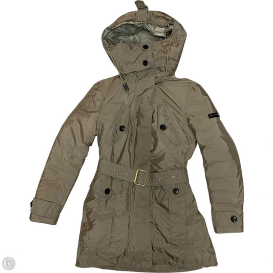 Coat Luxury Designer By Burberry In Brown, Size: Xs
