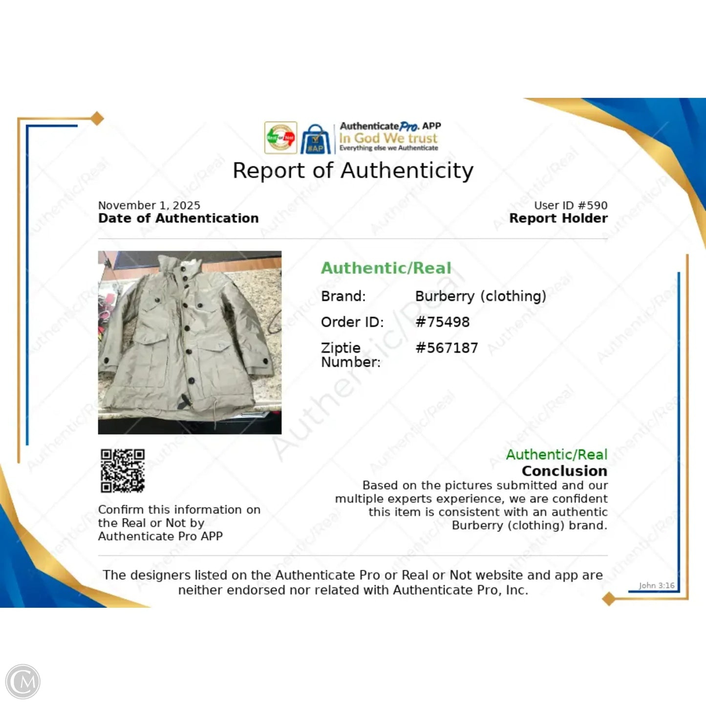 Coat Luxury Designer By Burberry In Brown, Size: Xs