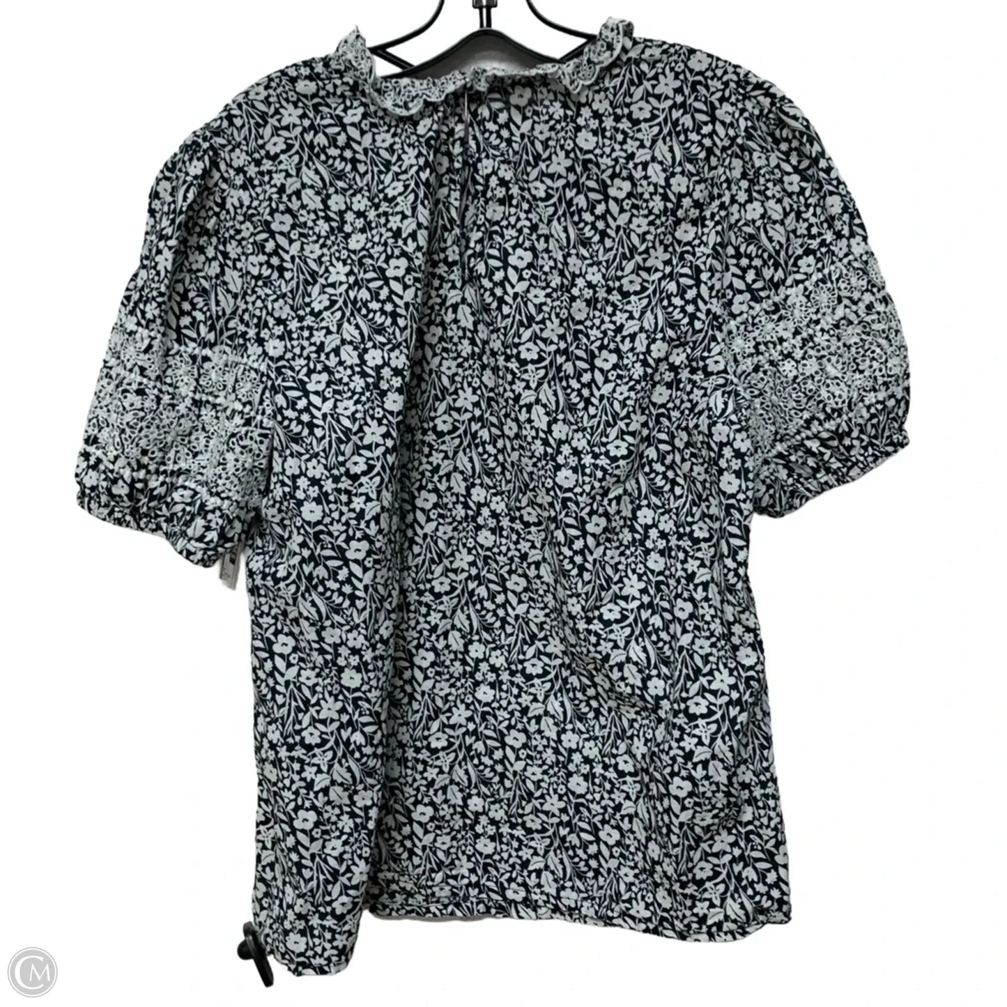 Top Short Sleeve By Boden In Black & Grey, Size: Xl