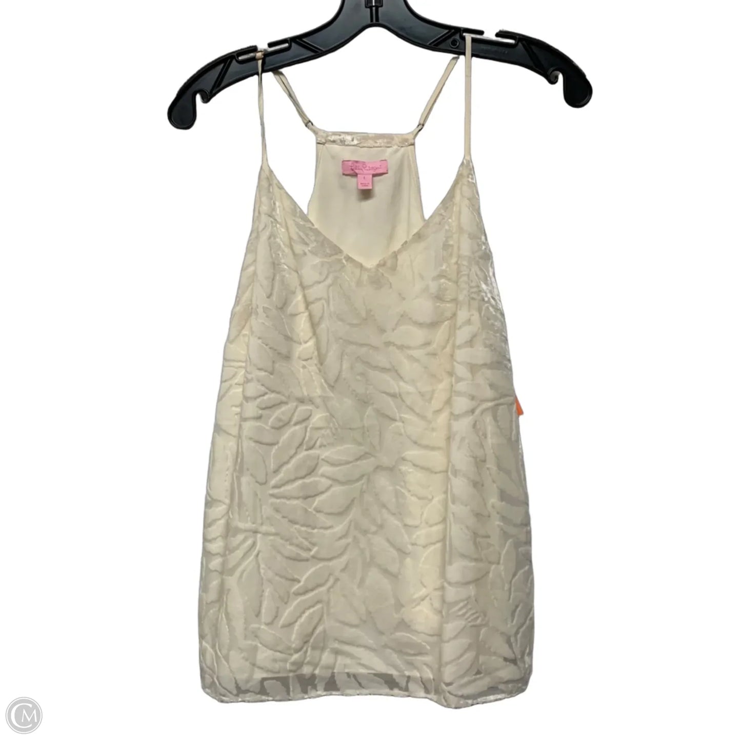 Top Sleeveless Designer By Lilly Pulitzer In Cream, Size: L