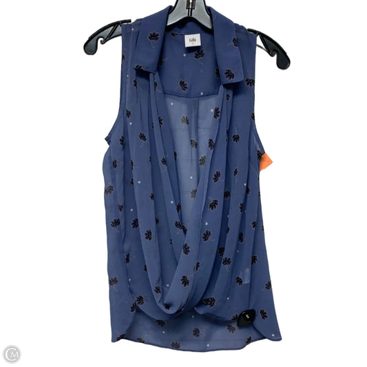 Blouse Sleeveless By Cabi In Blue, Size: S