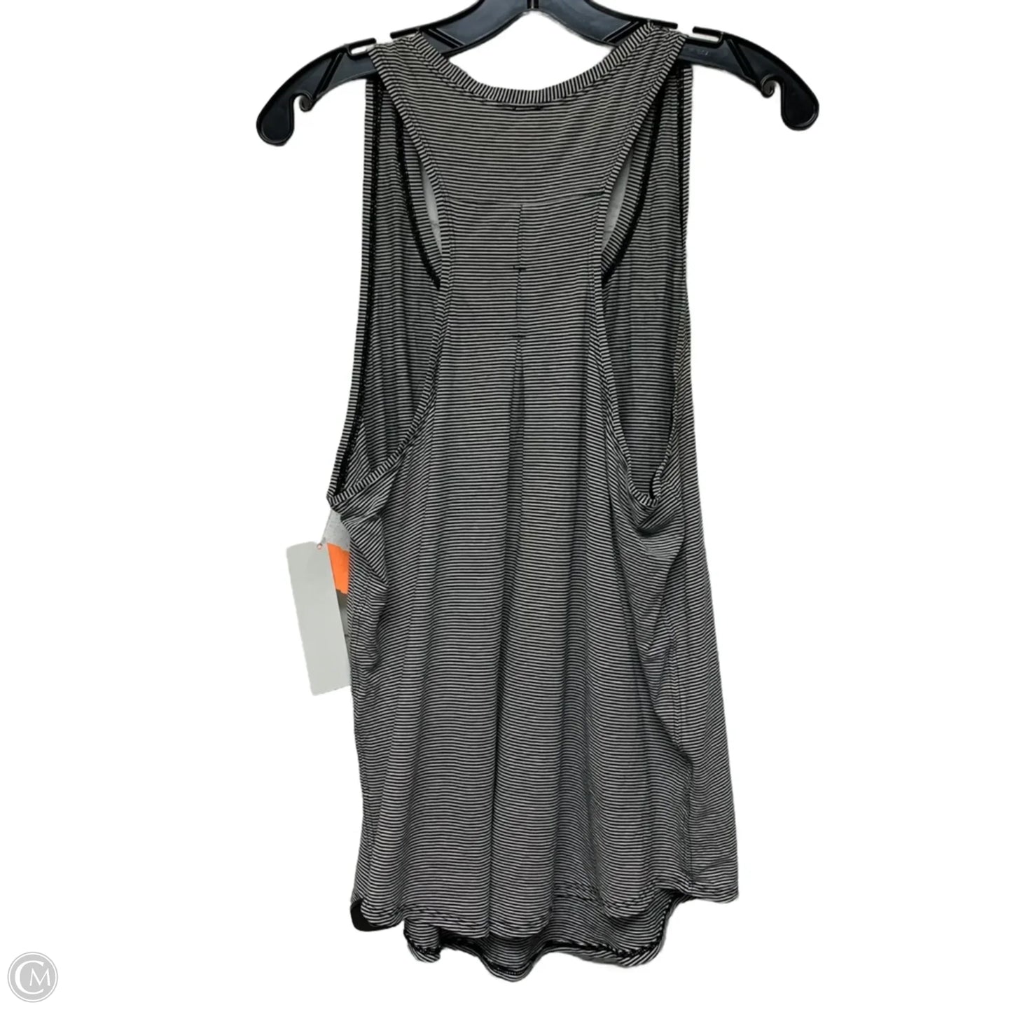 Athletic Tank Top By Lululemon In Black & White, Size: M
