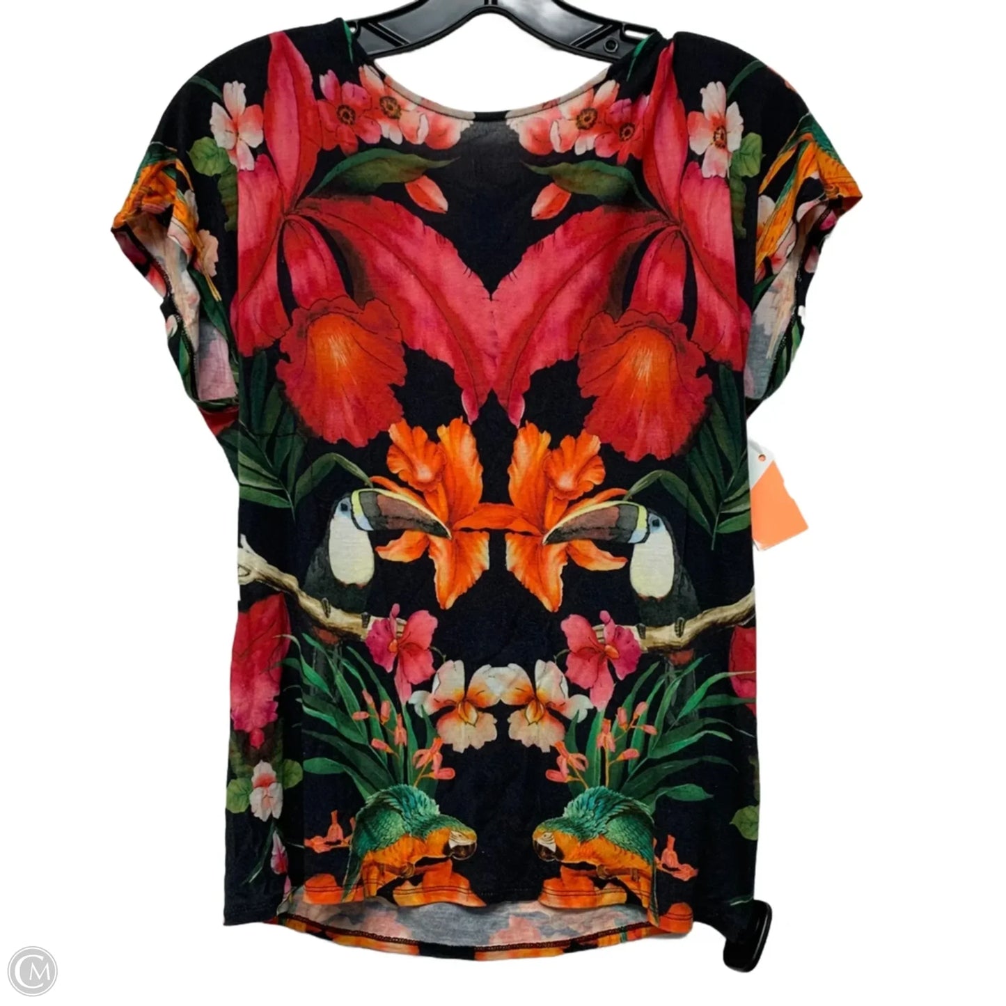 Top Short Sleeve By Ted Baker In Floral Print, Size: Xs