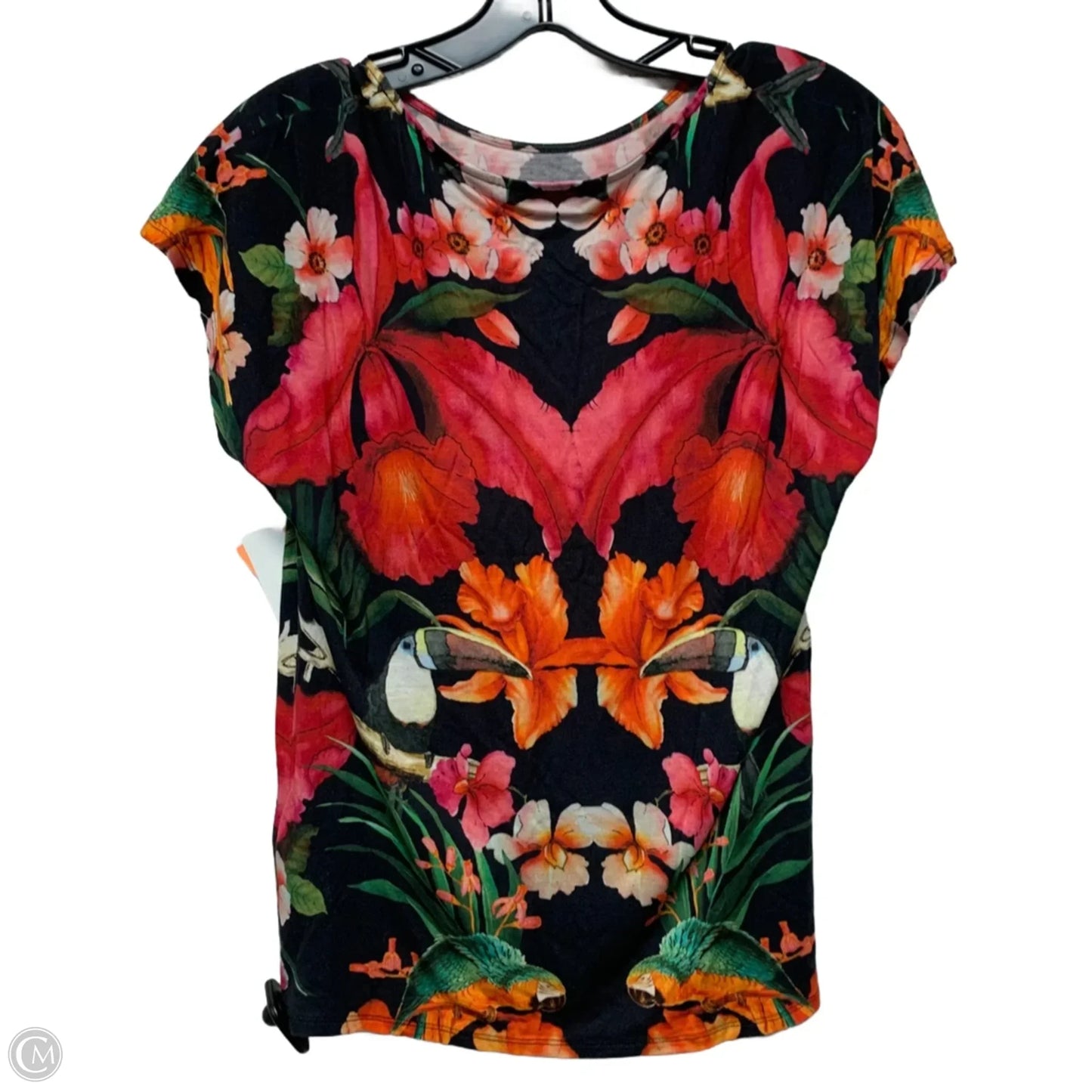 Top Short Sleeve By Ted Baker In Floral Print, Size: Xs