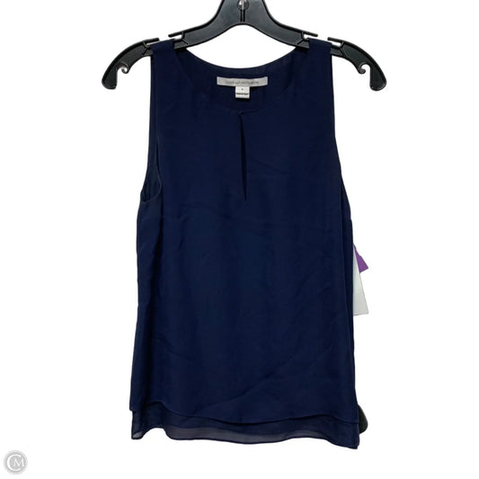 Blouse Designer By Diane Von Furstenberg In Navy, Size: Sp