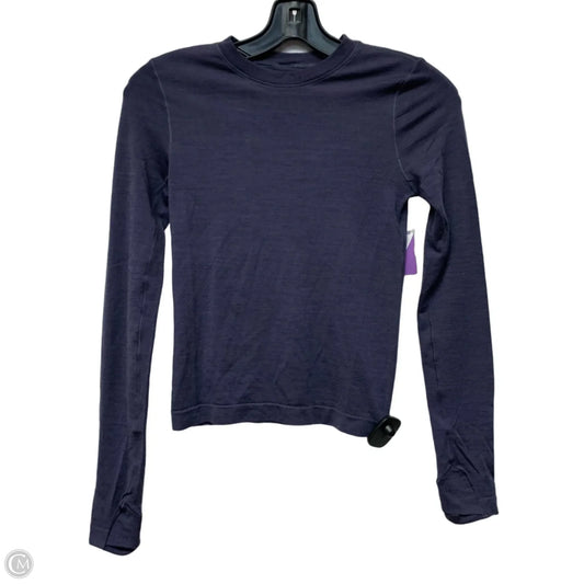 Athletic Top Long Sleeve Crewneck By Lululemon In Purple, Size: Xs