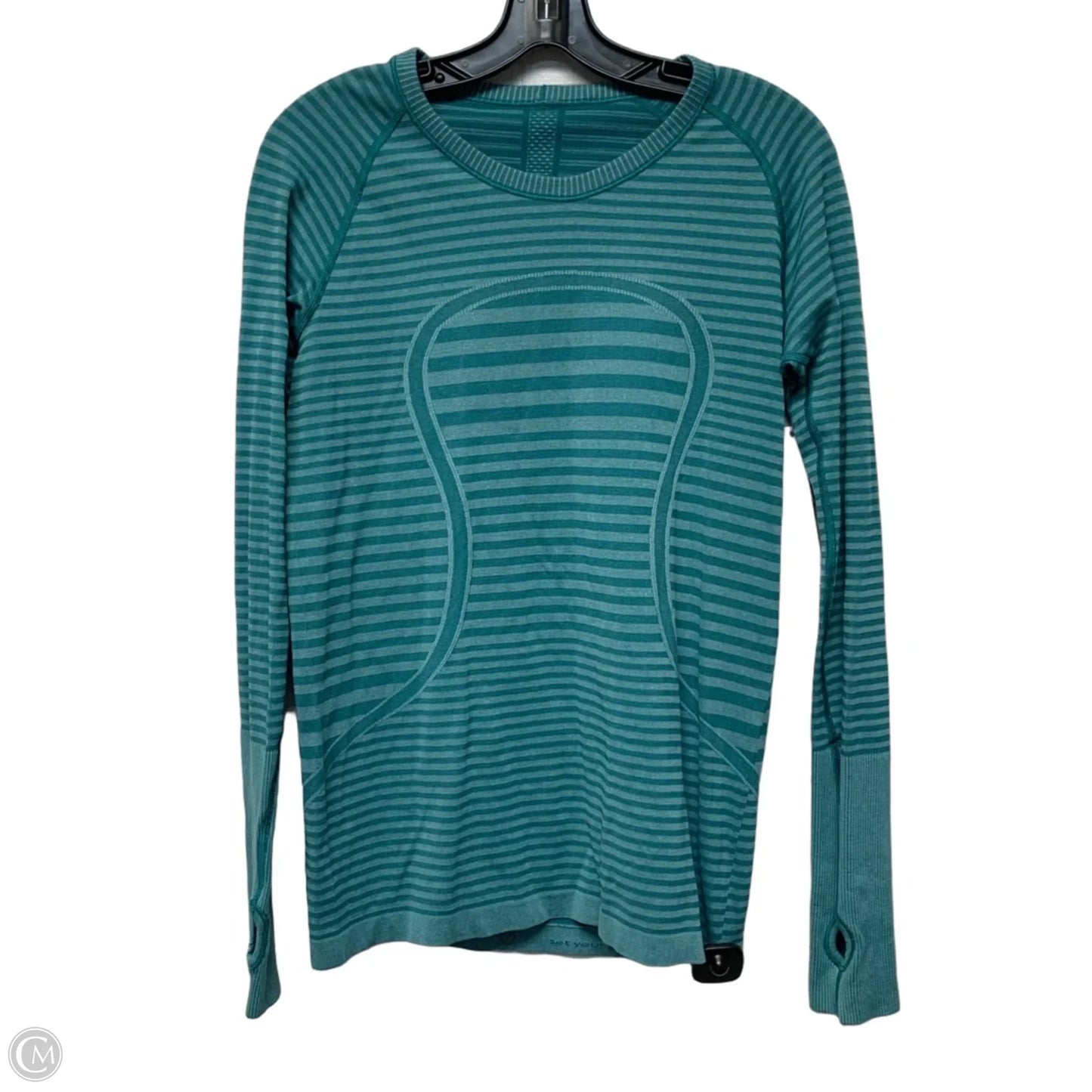 Athletic Top Long Sleeve Crewneck By Lululemon In Green, Size: M