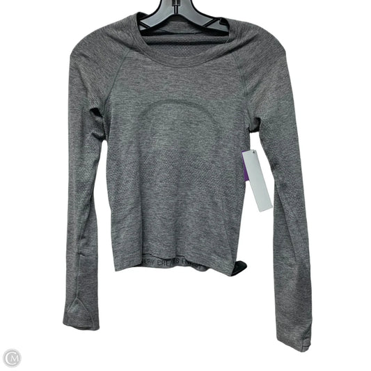 Athletic Top Long Sleeve Crewneck By Lululemon In Grey, Size: Xs