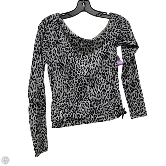 Top Long Sleeve By Good American In Grey, Size: S