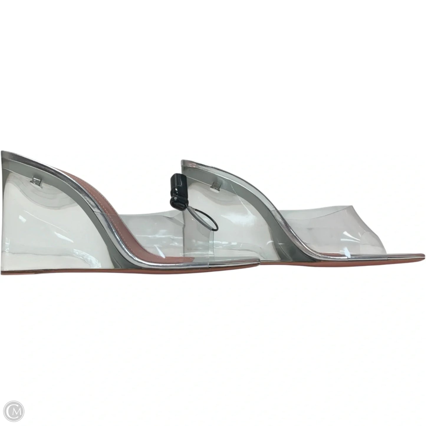Sandals Heels Wedge By Amina Muaddi In Clear, Size: 10