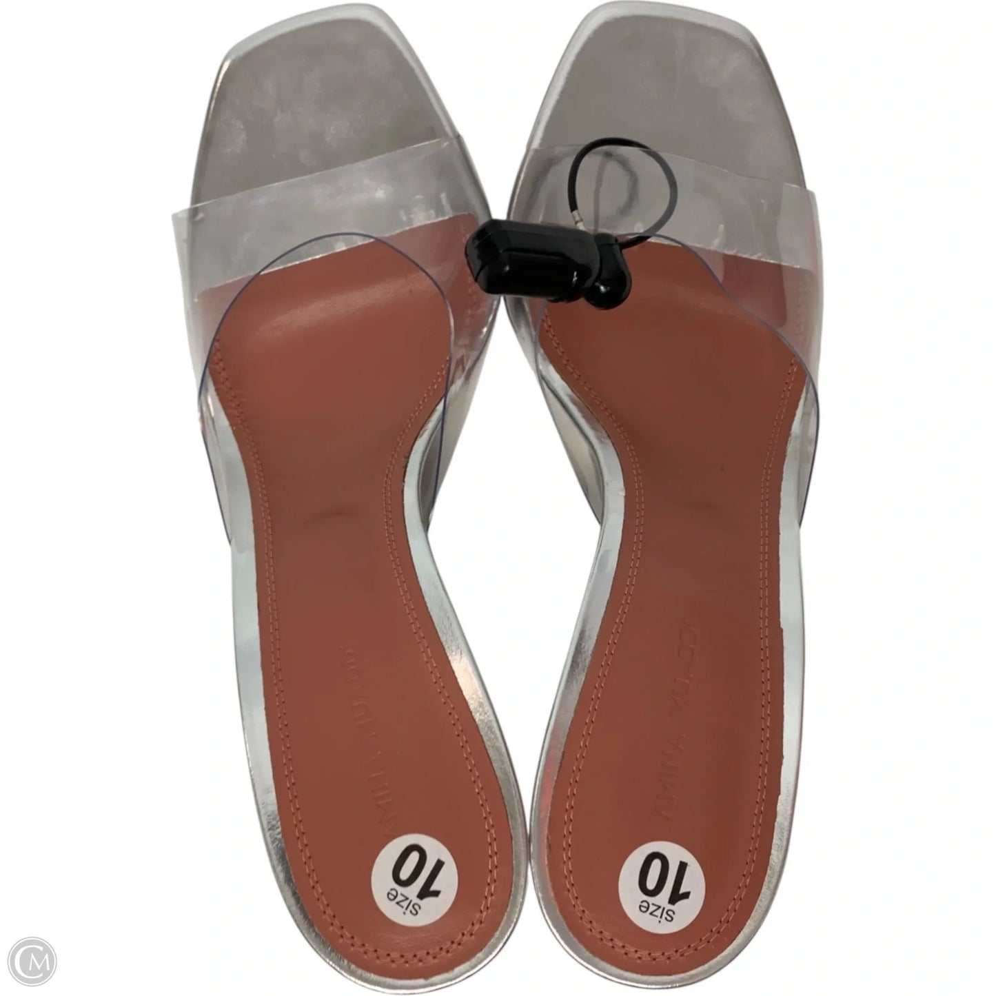 Sandals Heels Wedge By Amina Muaddi In Clear, Size: 10