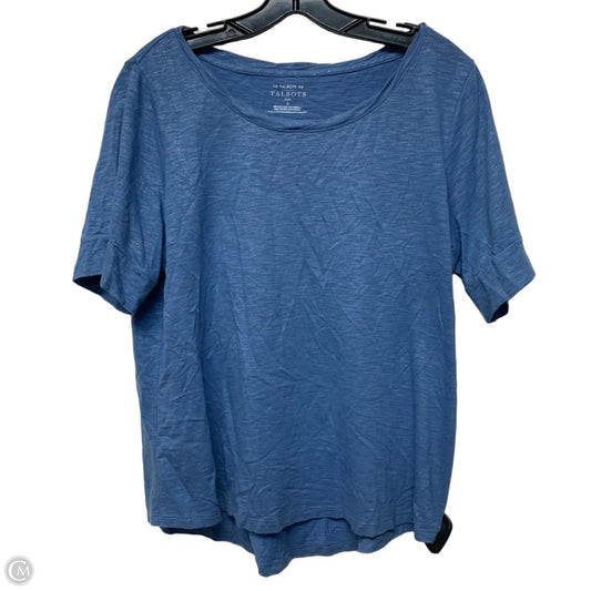 Top Short Sleeve Basic By Talbots In Blue, Size: Xl