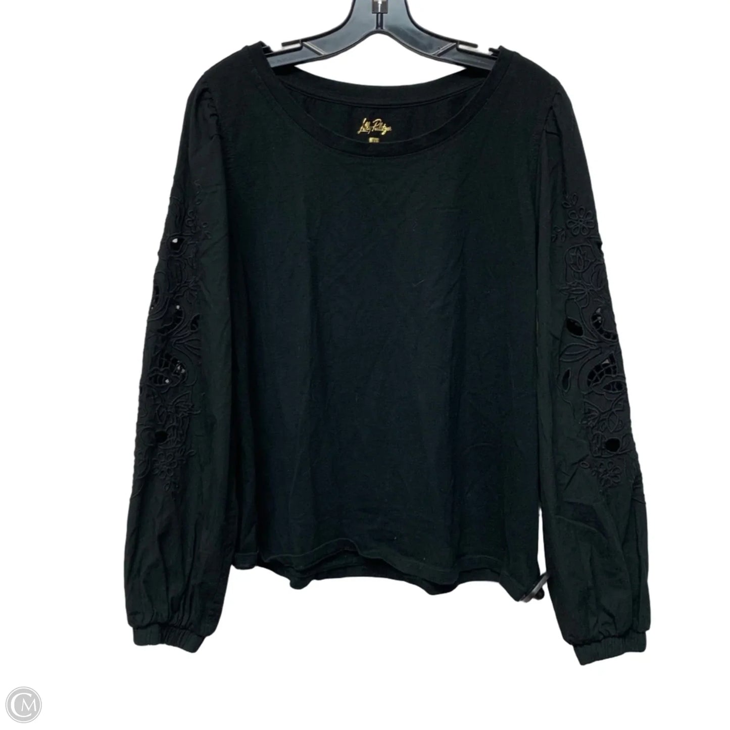 Top Long Sleeve Designer By Lilly Pulitzer In Black, Size: Xl