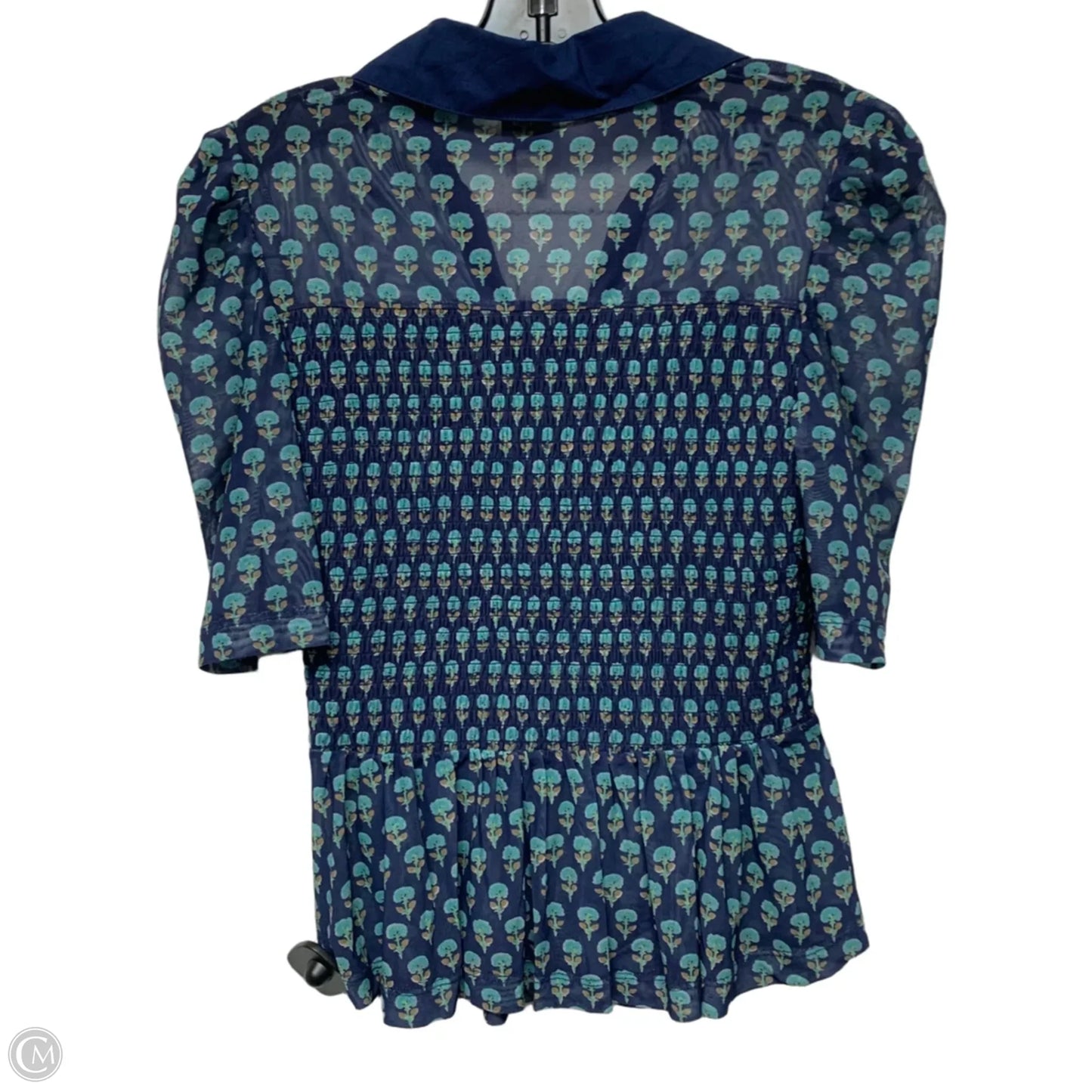 Top Short Sleeve By Maeve In Blue & Green, Size: S
