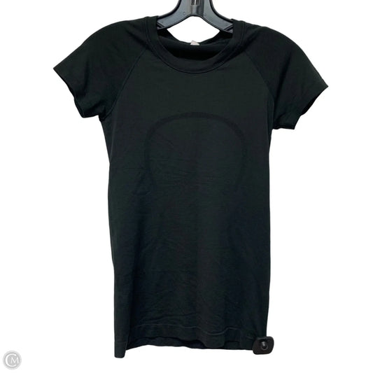 Athletic Top Short Sleeve By Lululemon In Black, Size: S
