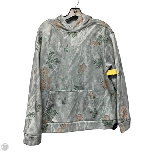 Sweatshirt Hoodie In Green & Grey, Size: L
