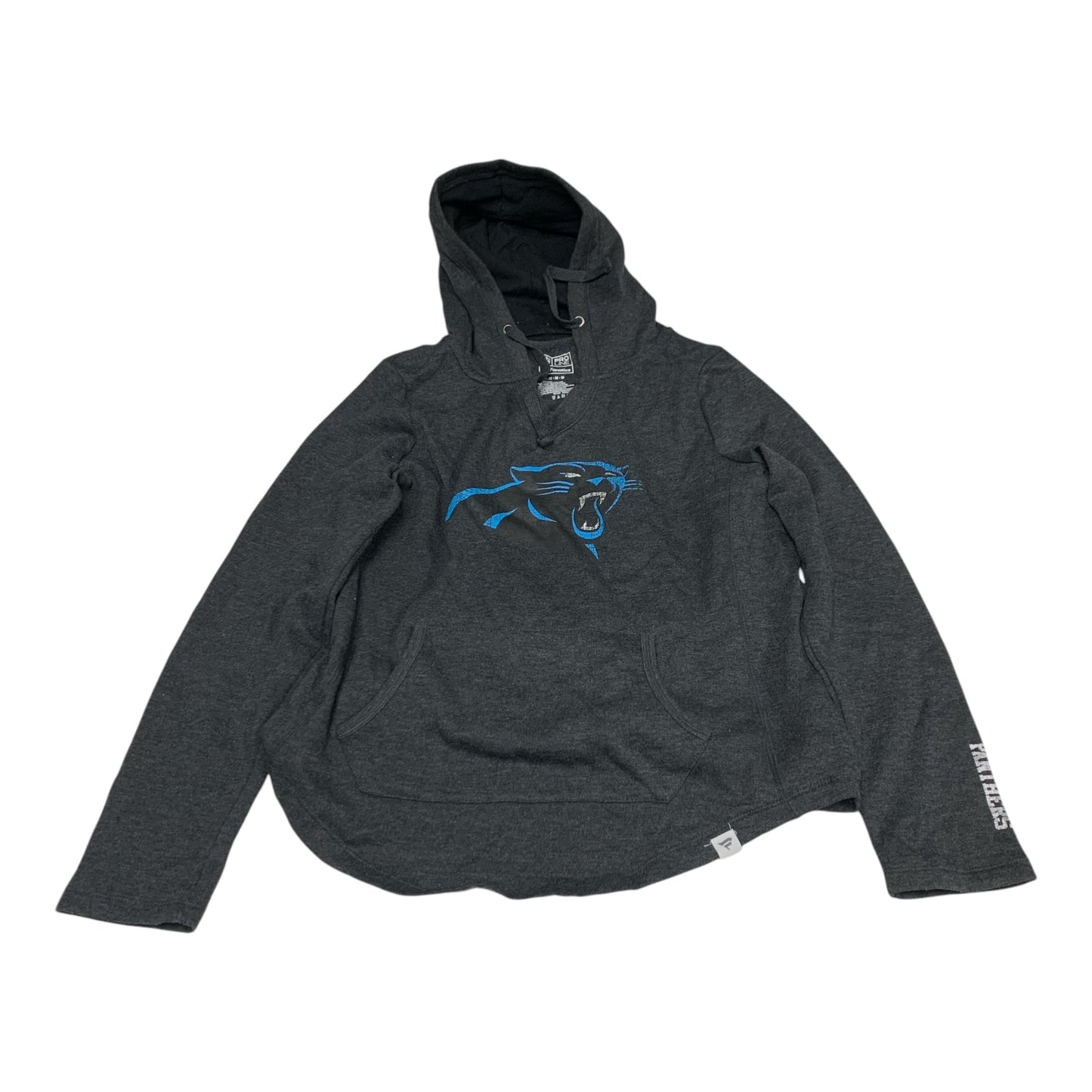 Athletic Sweatshirt Hoodie By Nfl In Grey, Size: M