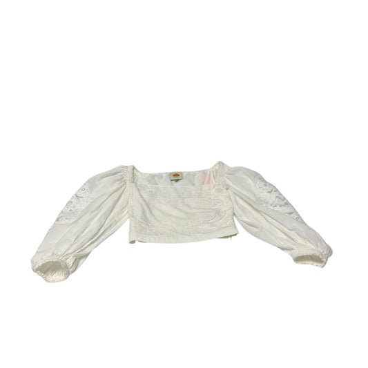 Top Long Sleeve Designer By Farm Rio In White, Size: S