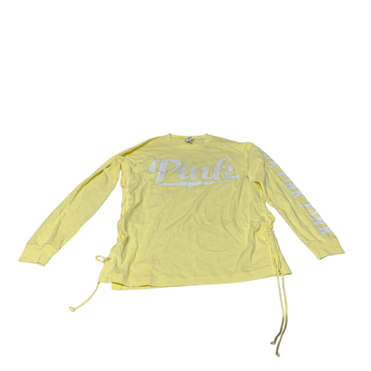 Top Long Sleeve By Pink In Yellow, Size: Xs