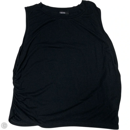 Top Sleeveless Basic By Cider In Black, Size: 2x