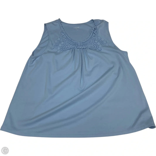 Top Sleeveless By Together In Blue, Size: 1x