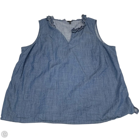 Top Sleeveless By Talbots In Blue, Size: 2x