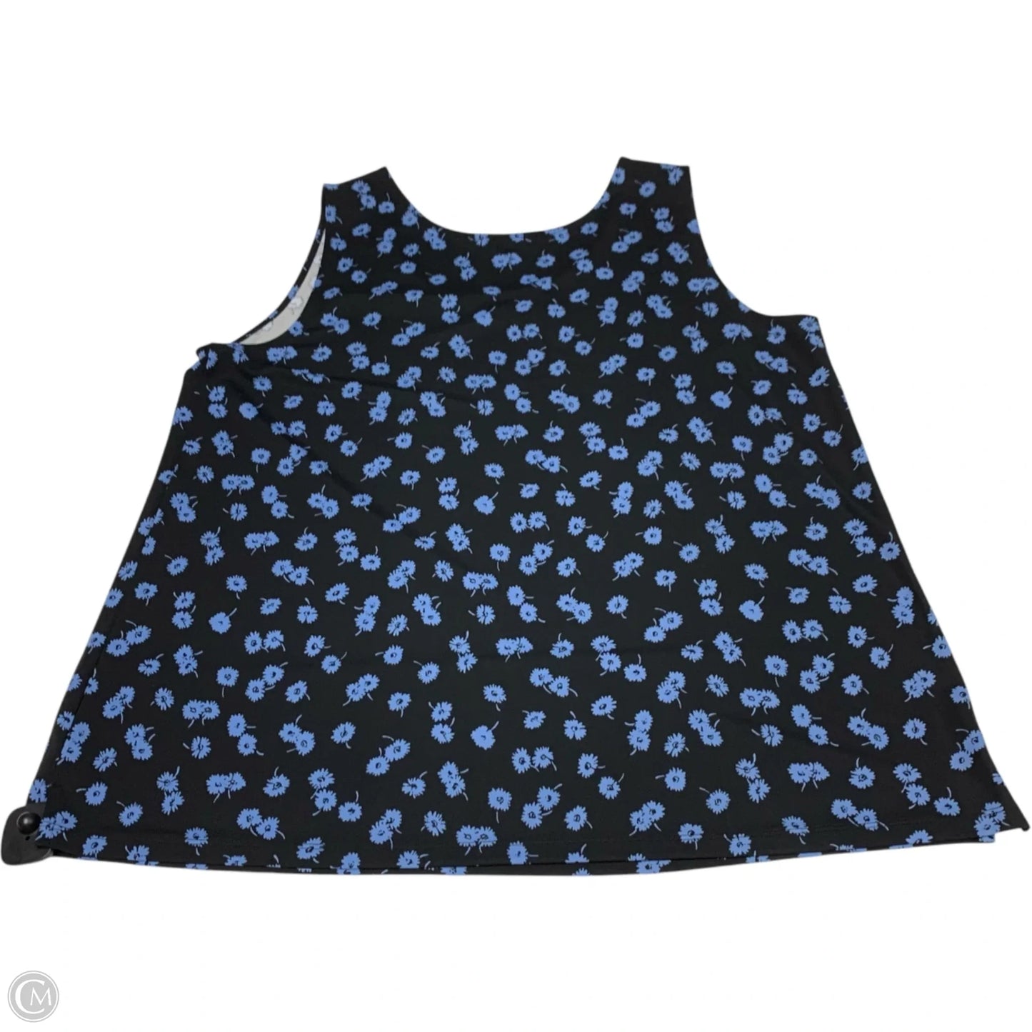 Blouse Sleeveless By Talbots In Black & Blue, Size: 2x