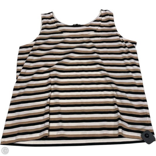Top Sleeveless By Talbots In Striped Pattern, Size: 2x