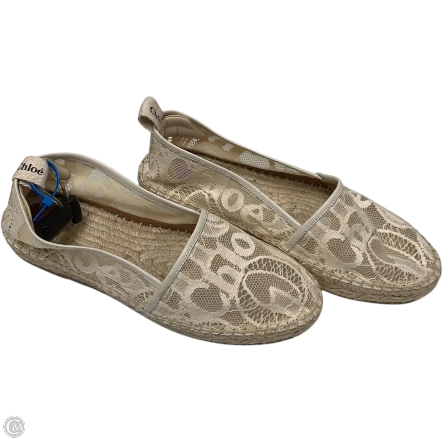 Shoes Luxury Designer By Chloe In Cream, Size: 8