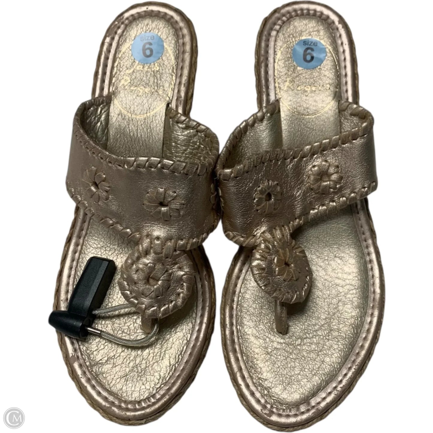 Sandals Designer By Jack Rogers In Gold, Size: 6