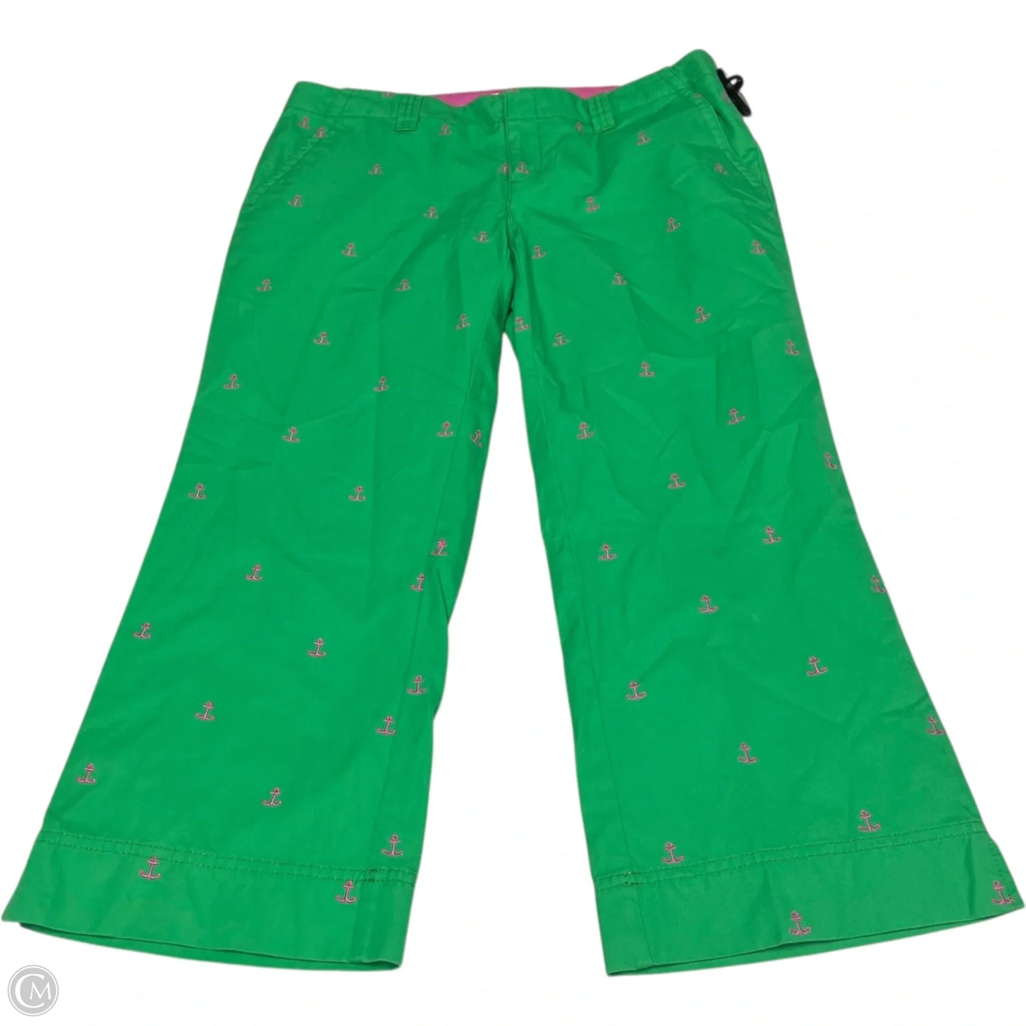 Pants Designer By Lilly Pulitzer In Green & Pink, Size: 6