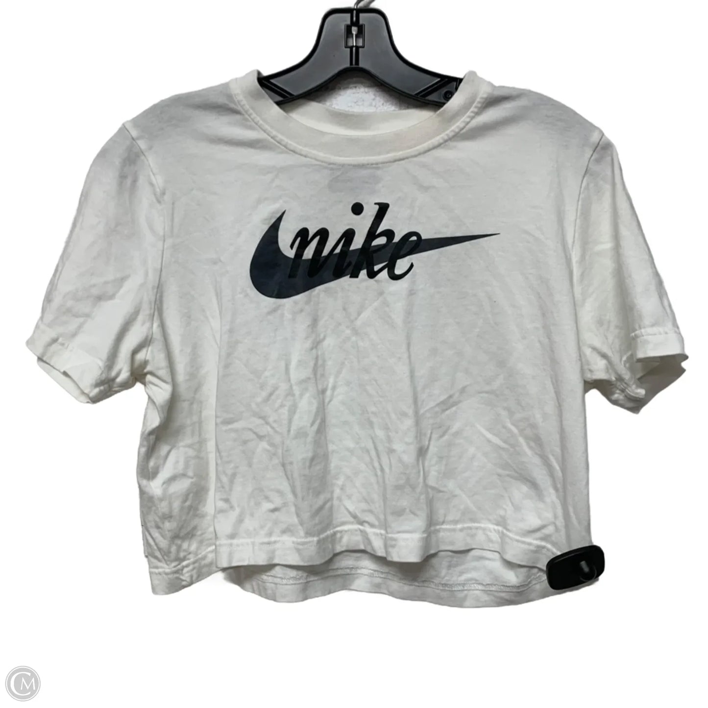 Athletic Top Short Sleeve By Nike Apparel In White, Size: L
