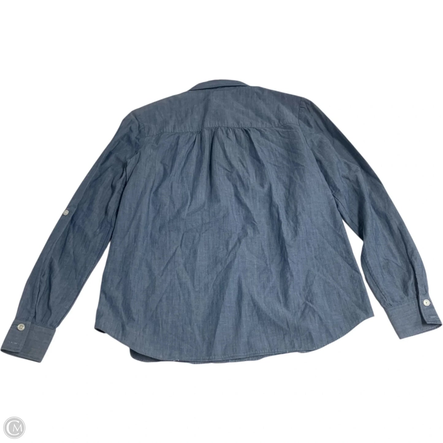 Top Long Sleeve Designer By Kate Spade In Blue & White, Size: Xxs