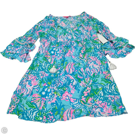 Dress Designer By Lilly Pulitzer In Blue & Green, Size: L