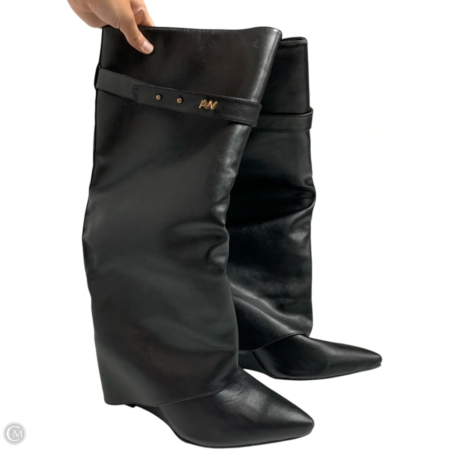 Boots Knee Heels By azalea wang In Black, Size: 13