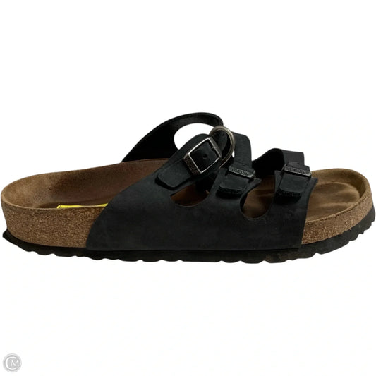 Sandals Flats By Birkenstock In Black, Size: 7
