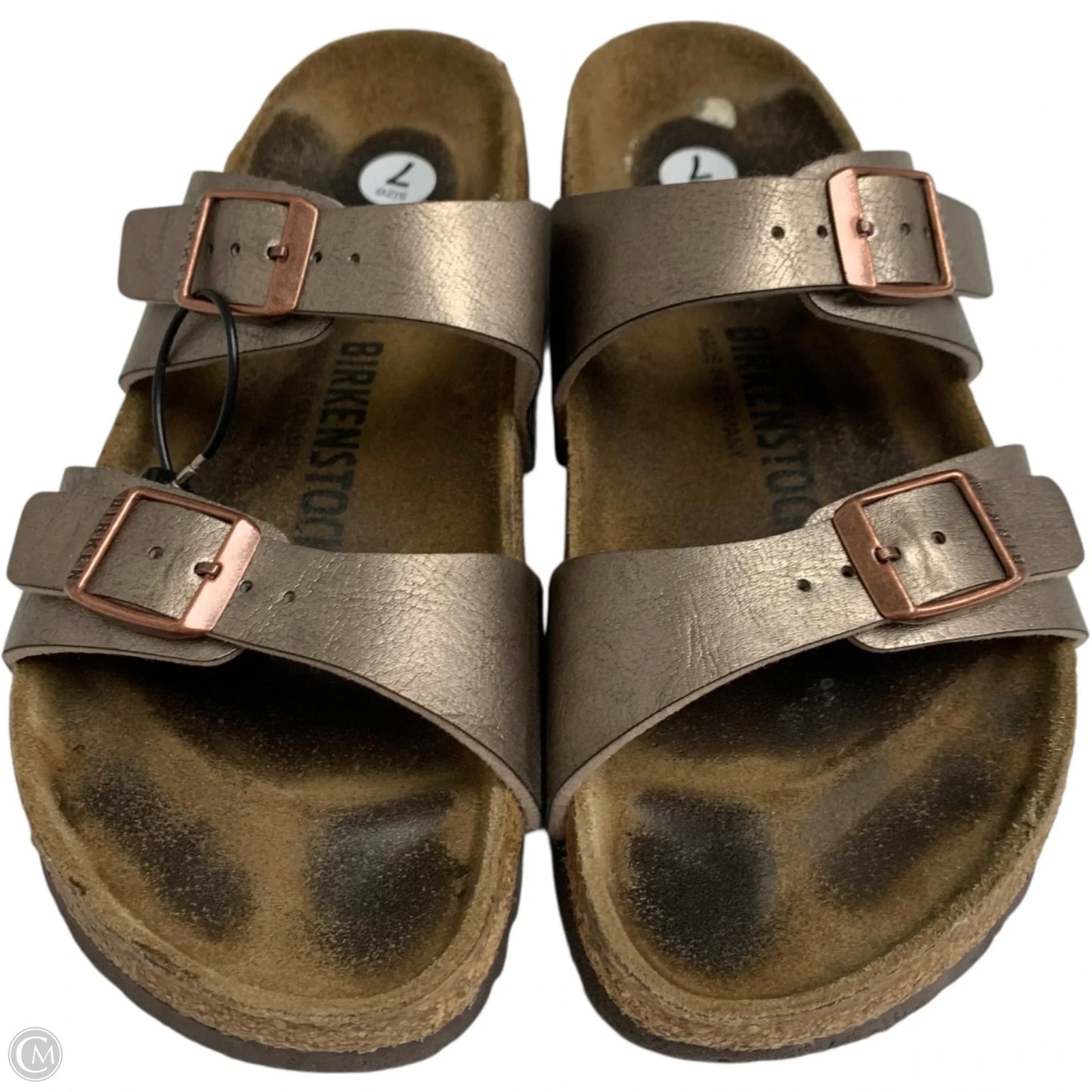 Sandals Flats By Birkenstock In Brown, Size: 7
