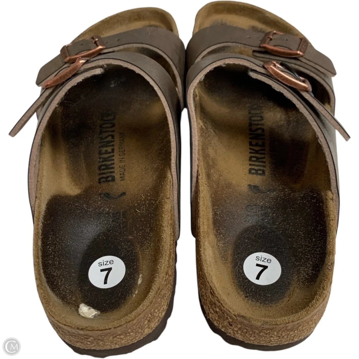 Sandals Flats By Birkenstock In Brown, Size: 7