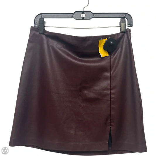 Skirt Mini & Short By Topshop In Maroon, Size: M