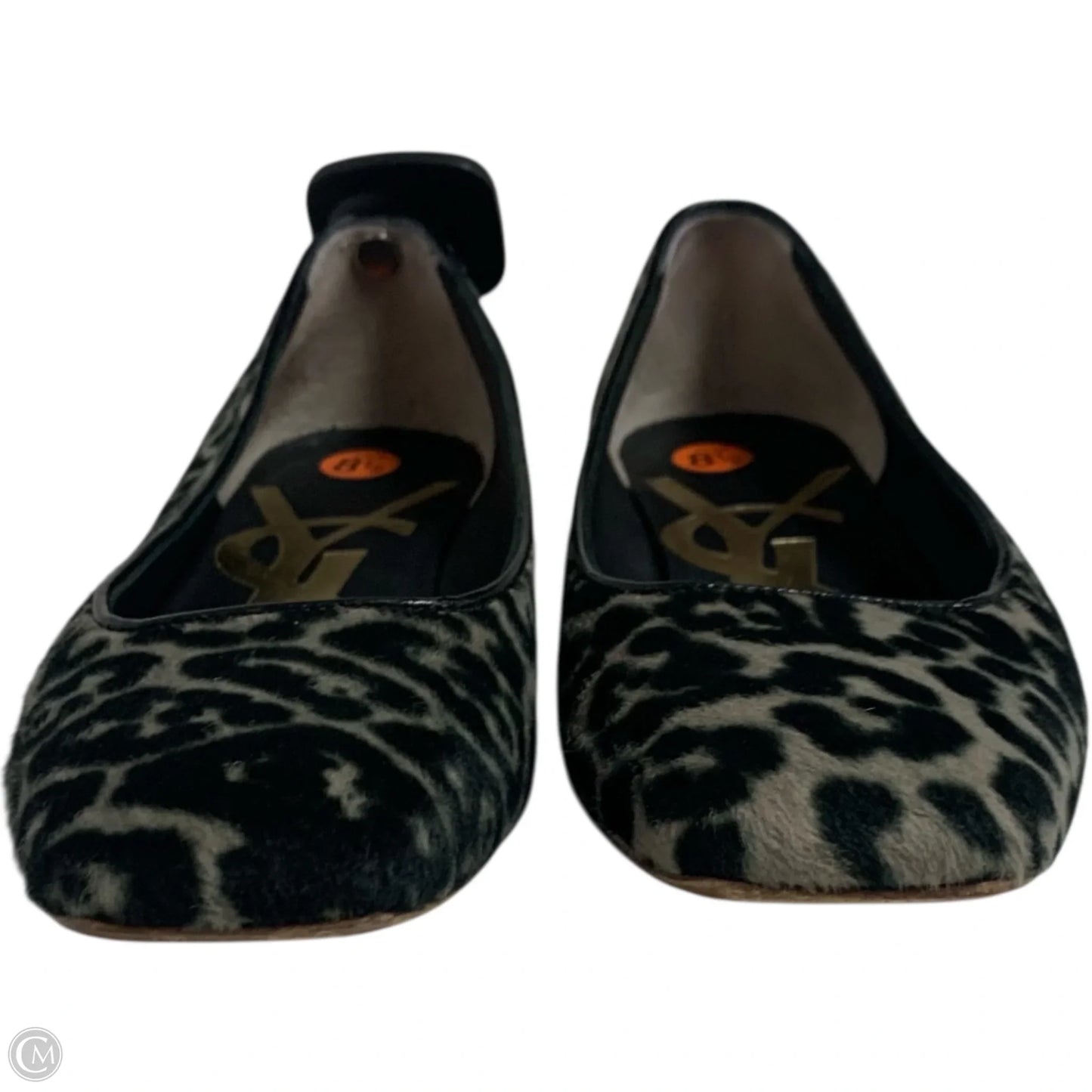 Shoes Luxury Designer By Yves Saint Laurent In Leopard Print, Size: 8.5